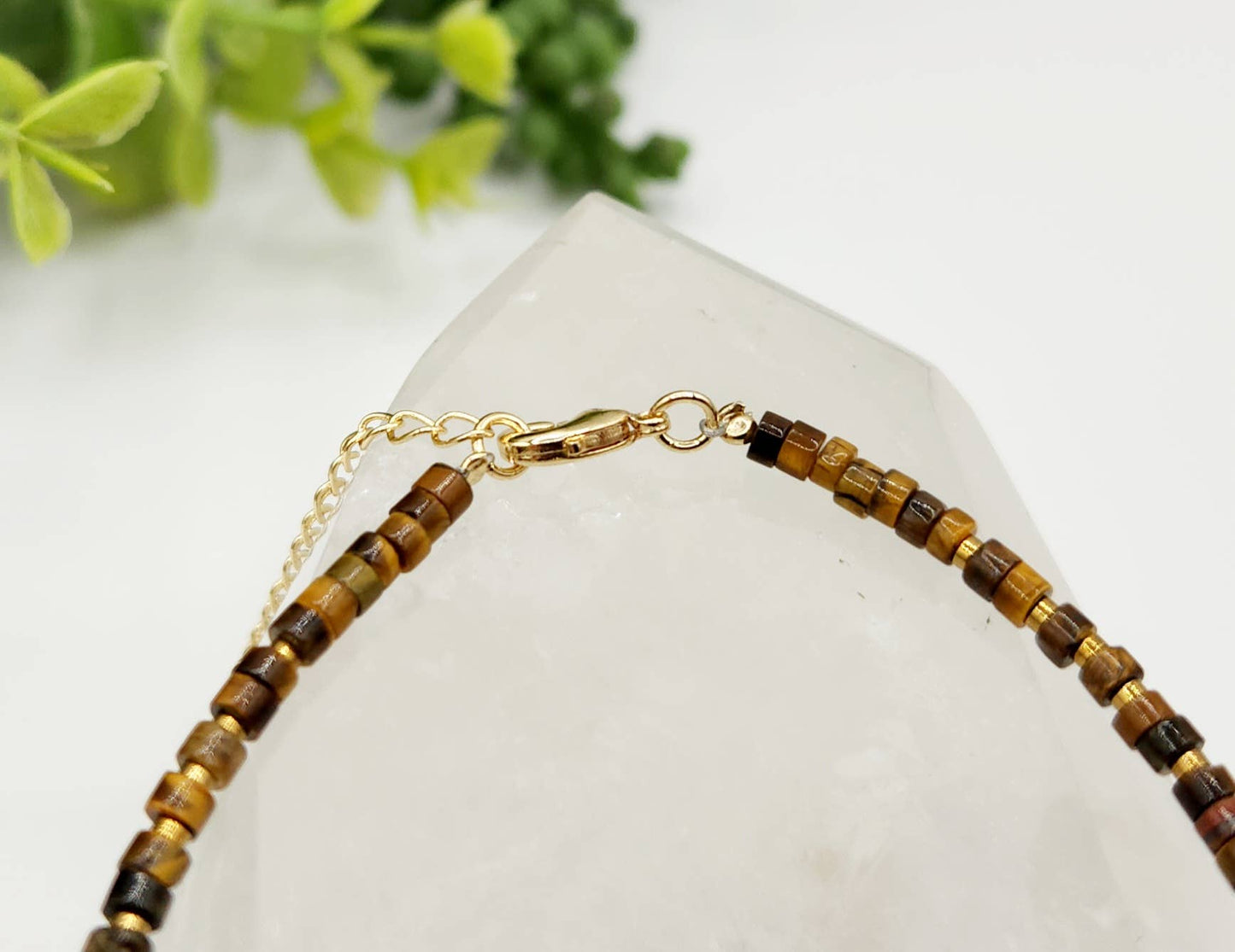 ABUNDANCE-Moss Agate/Green Aventurine/Tiger Eye Bracelet-3mm