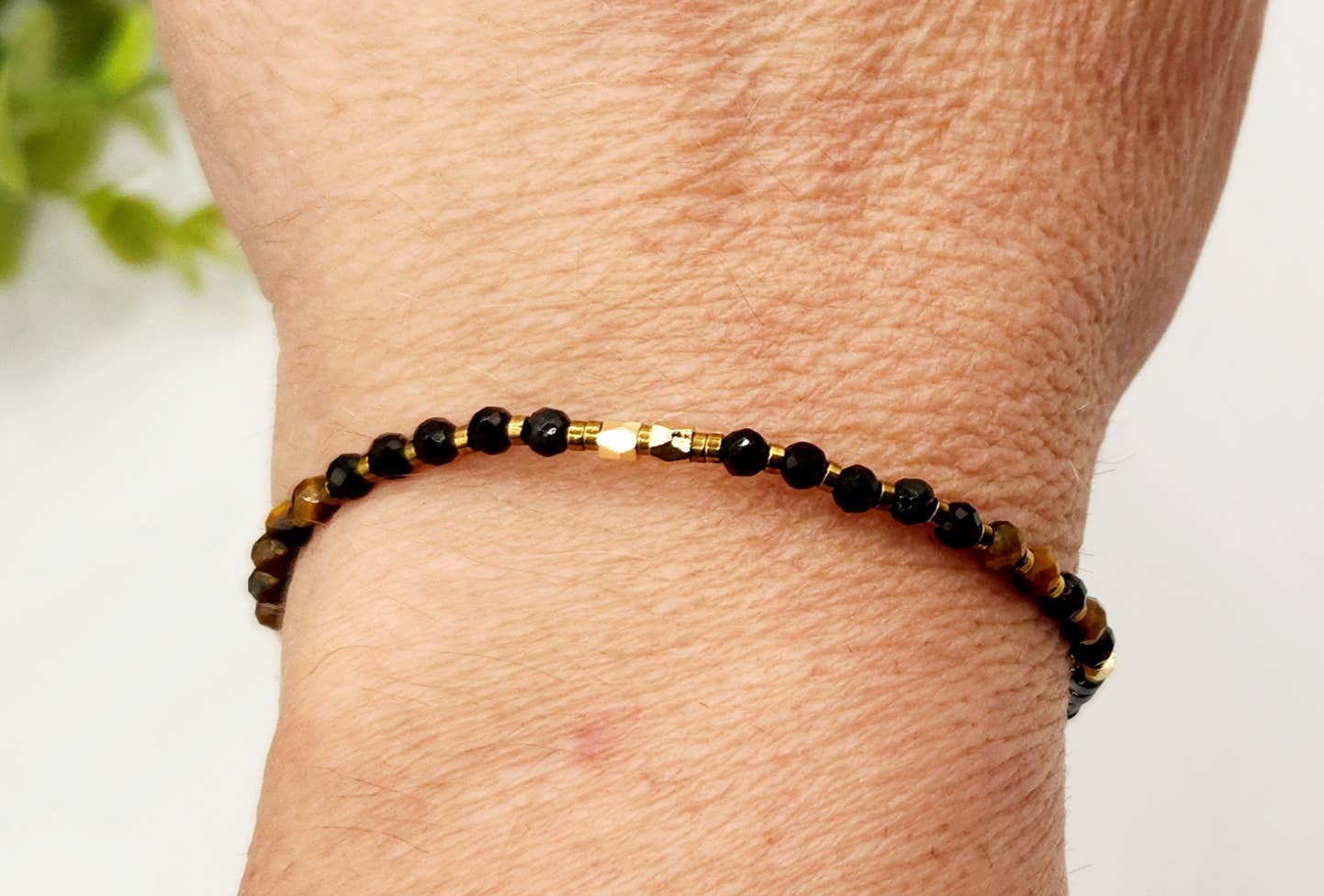 TRIPLE PROTECTION-Obsidian/Tiger Eye/Hematite Bracelet 3mm