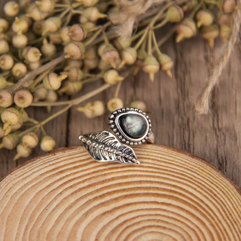 Bohemian Leaf Moonstone Ring