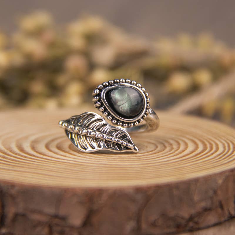 Bohemian Leaf Moonstone Ring