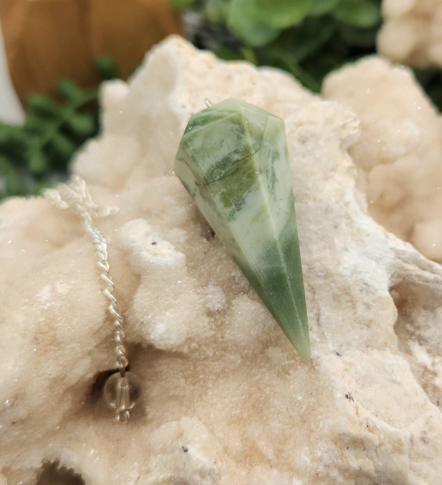 Serpentine Pendulum w/Silver Plated Chain