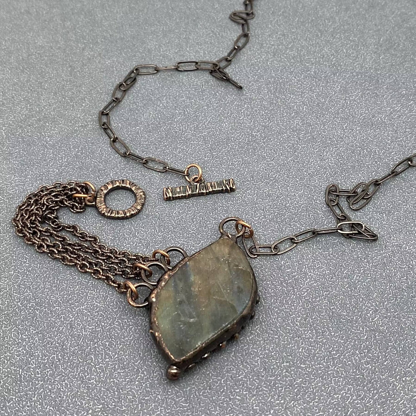 CS - Amorphous Anemousite Natural Stone Pendant Necklace
