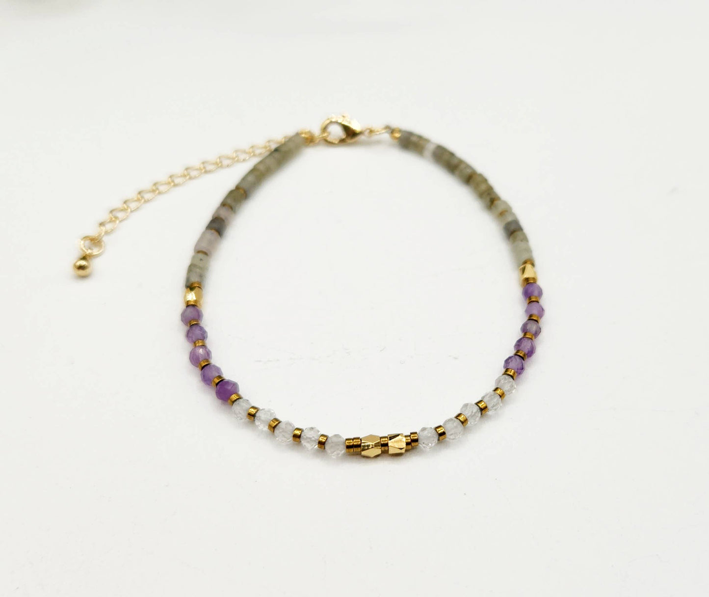 TRANSFORMATION/CHANGE-Quartz/Amethyst/Labradorite Bracelet