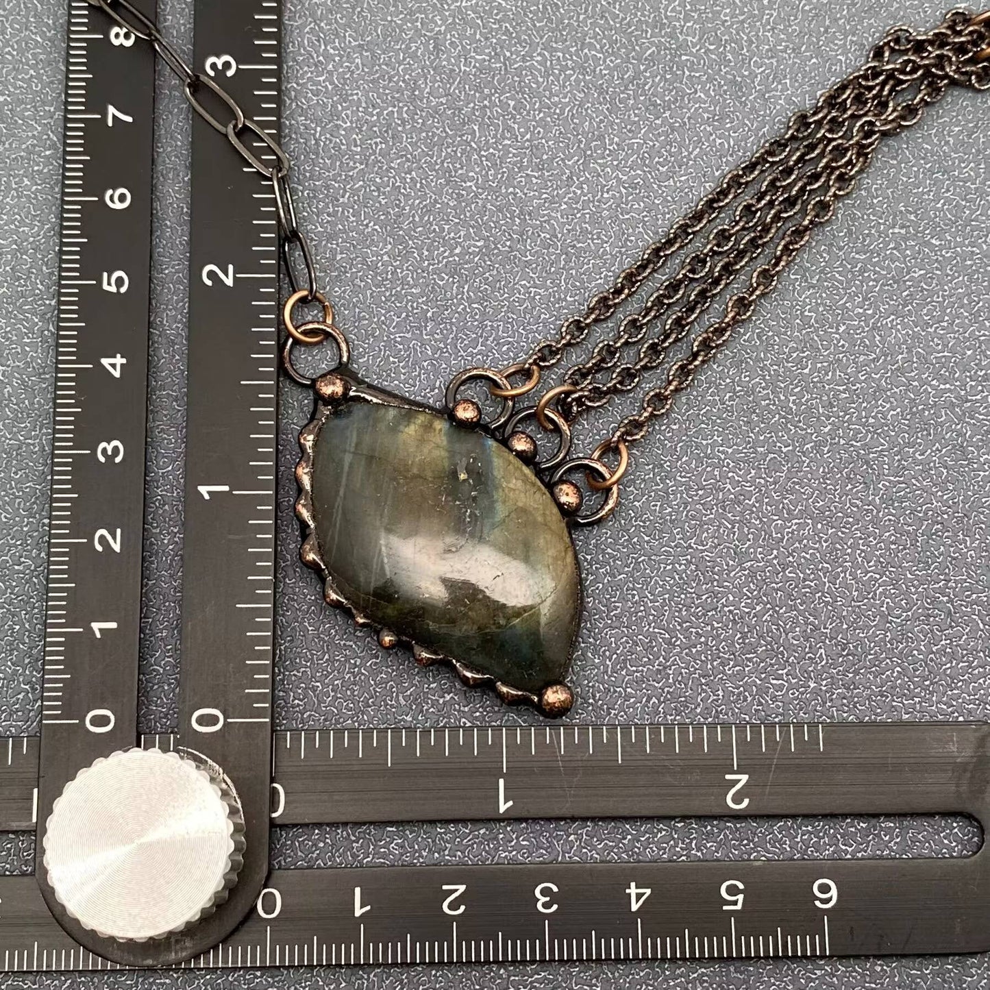 CS - Amorphous Anemousite Natural Stone Pendant Necklace