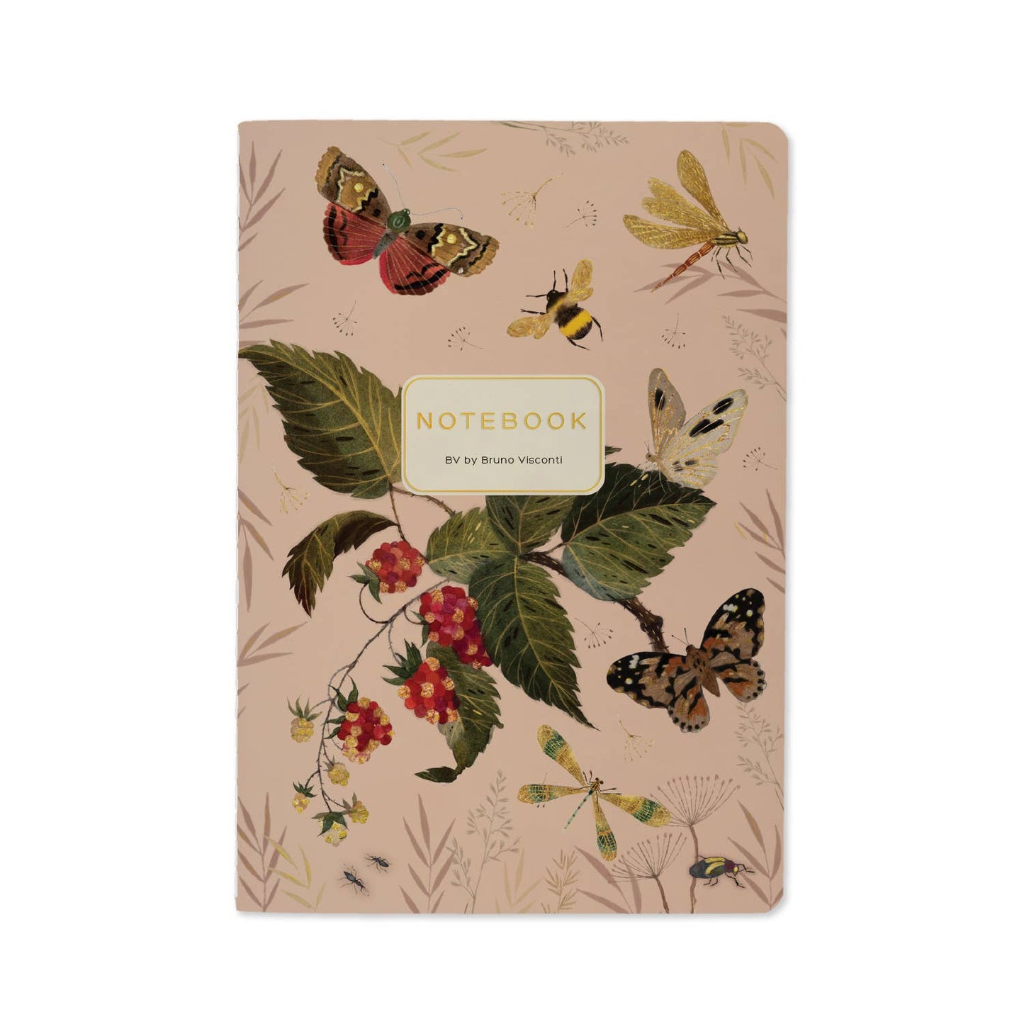 A5 Notebook - Butterflies and Berries