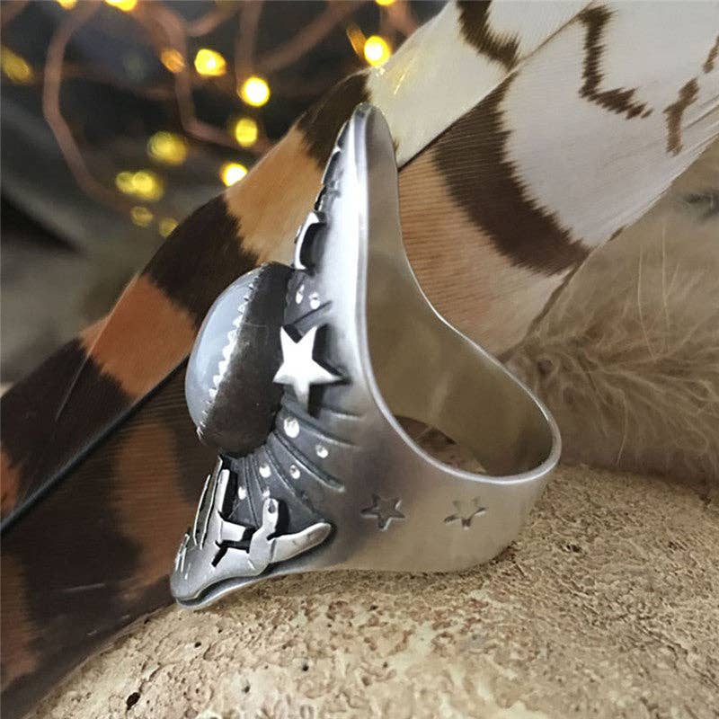 Punk Sun Moon Stylish Crafted Ring