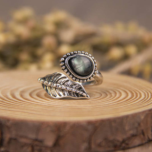 Bohemian Leaf Moonstone Ring